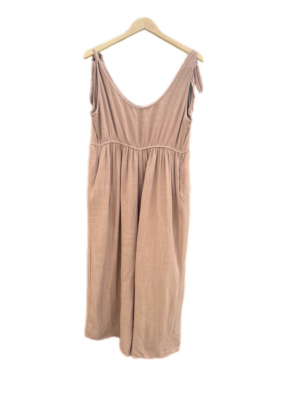Petal & Pup Brown Tie-Shoulder Wide-Leg Jumpsuit - Picture 15 of 16